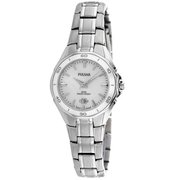 Pulsar Women's Classic White Dial Watch - PXT895 - Picture 1 of 1